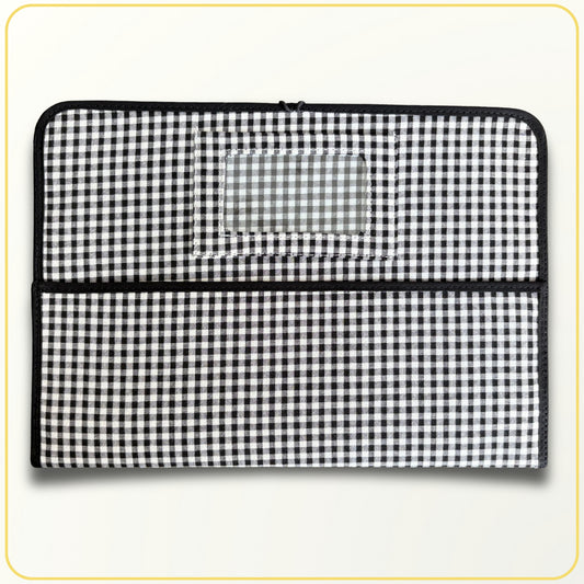 Maxi Cloth Folder for Field Service, Ministry Organizer Light Weight Black and White