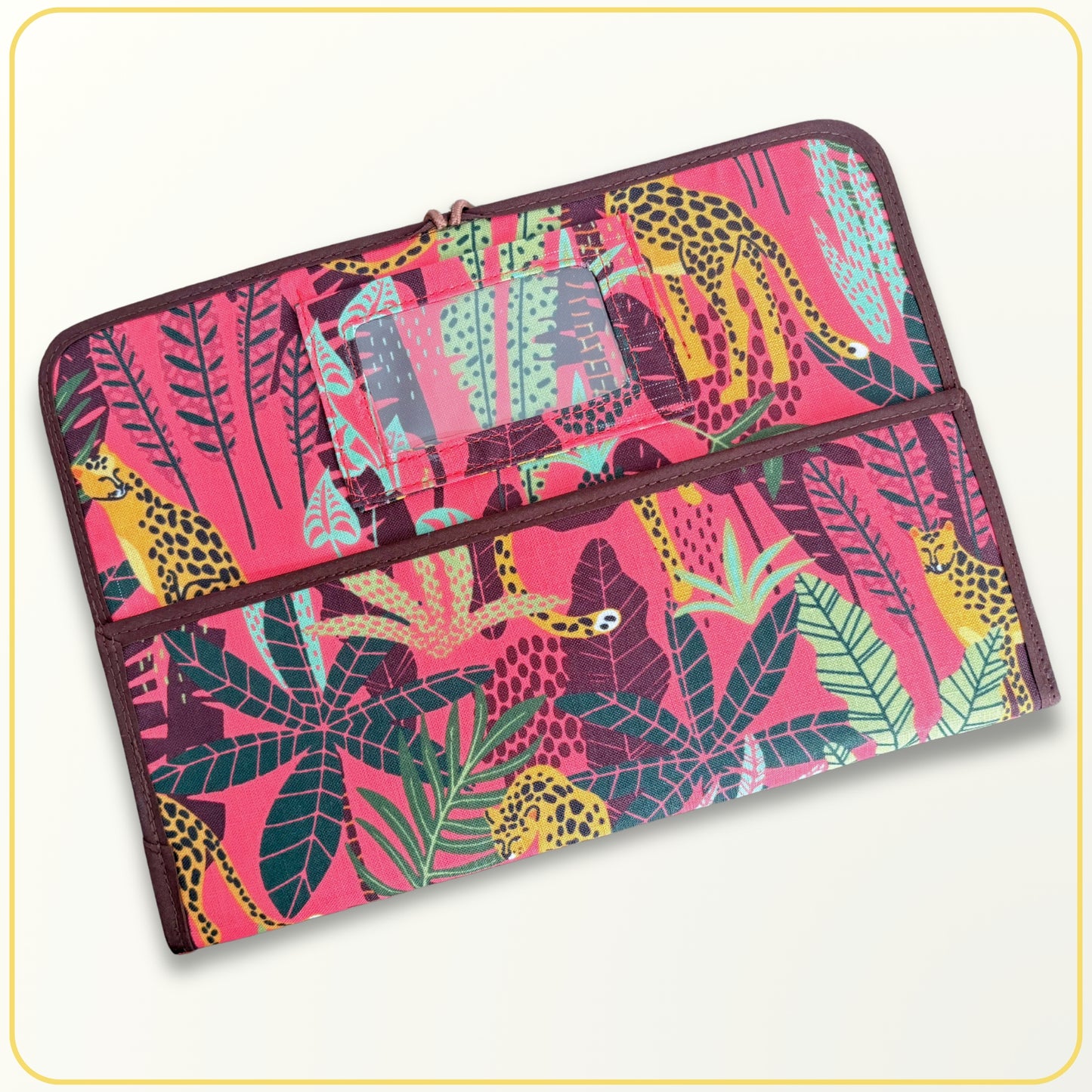 Maxi Cloth Folder for Field Service, Light Weight Ministry Organizer, Tropical Print