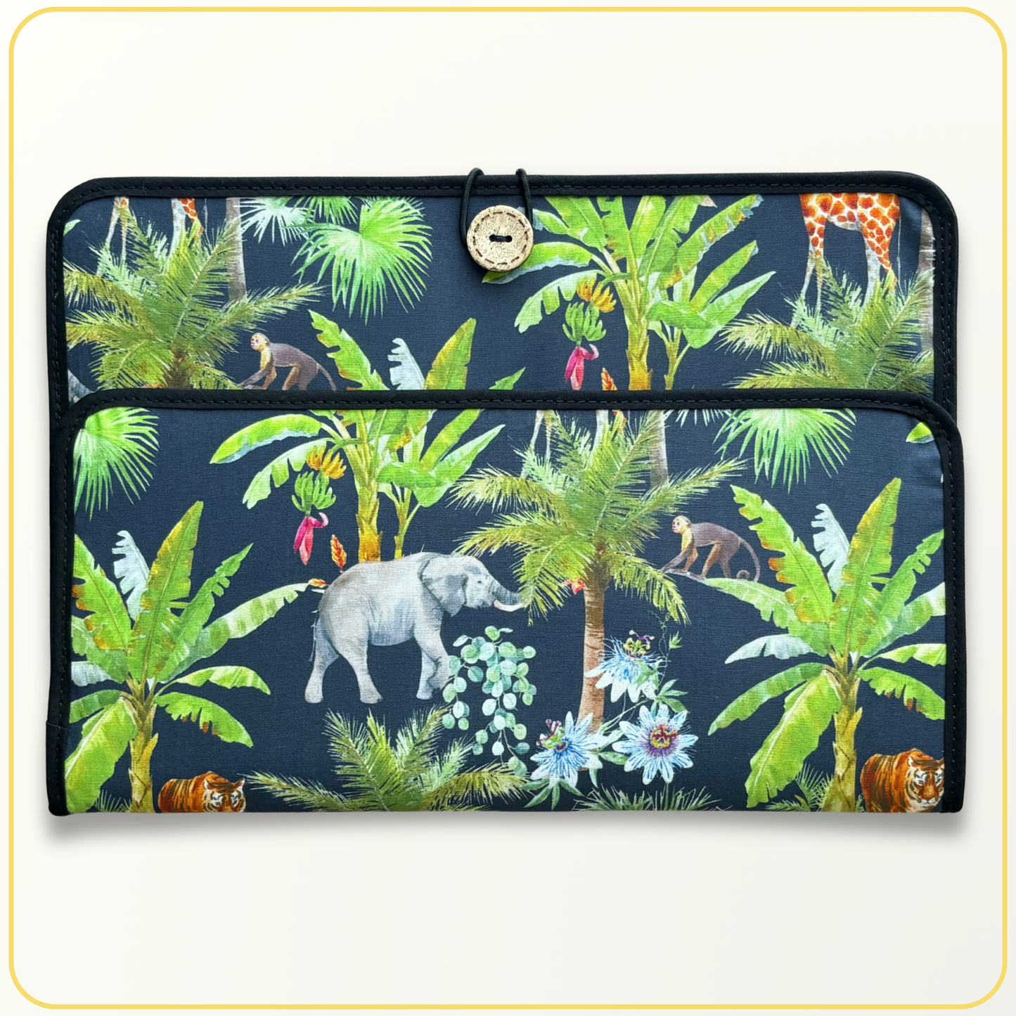 Maxi Cloth Folder for Field Service, Ministry Organizer Light Weight Jungle Print