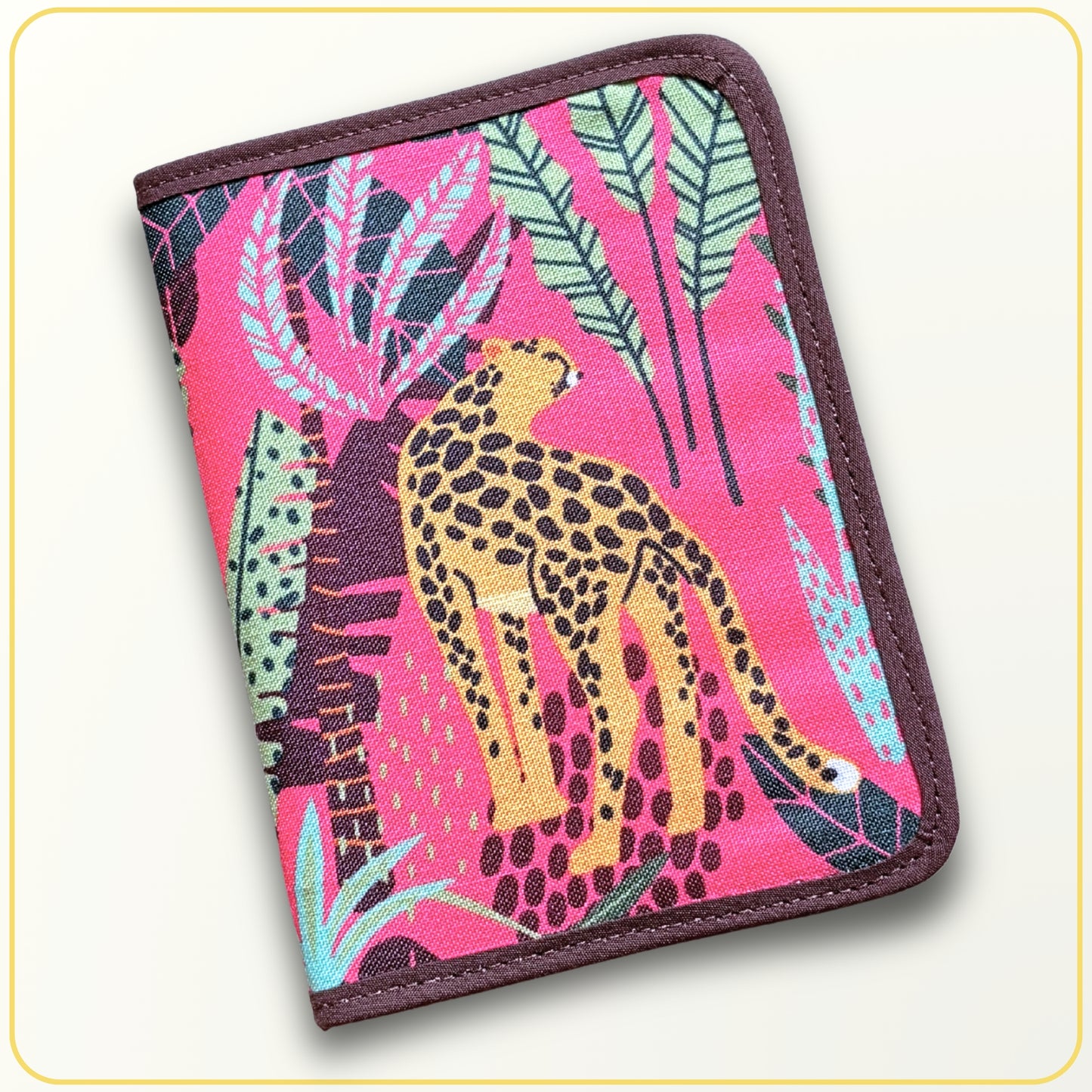 Cloth Pouch Mini JW Tract and Invitation Holder, Tropical jungle pattern