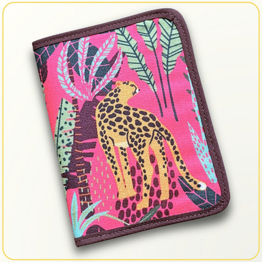 Cloth Pouch Mini JW Tract and Invitation Holder, Tropical jungle pattern