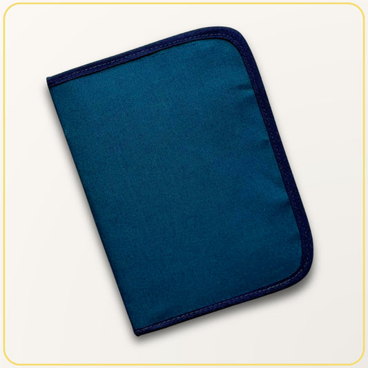 Cloth Pouch Mini JW Ministry Organizer Tract and Invitation Holder, Dark Teal - Navy