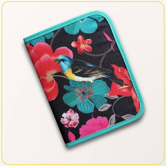 Cloth Pouch JW Mini Tract and Invitation Holder, Botanical print