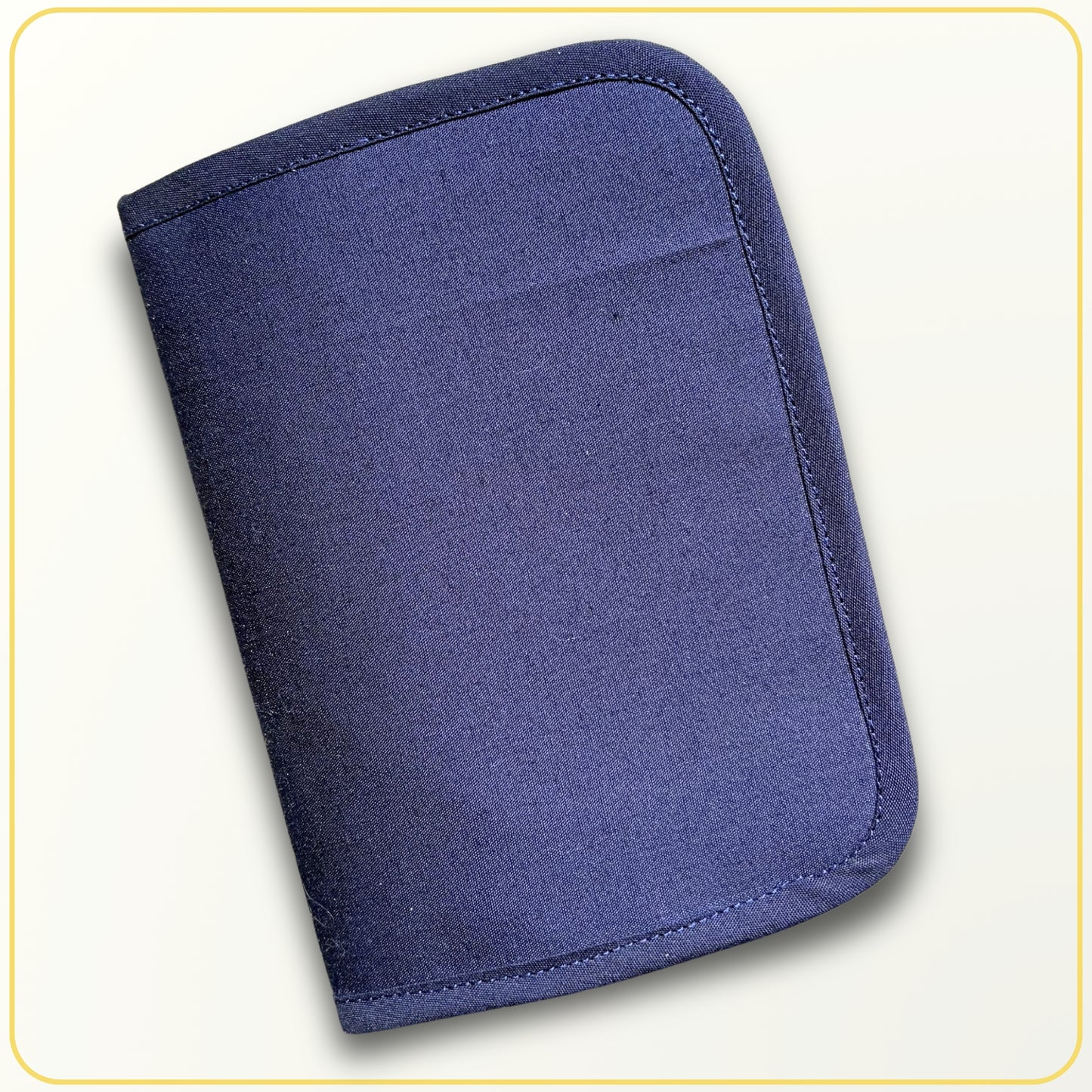 Cloth Pouch JW Mini Tract and Invitation Holder, Navy Blue and Dark Brown