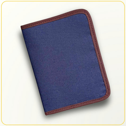 Cloth Pouch JW Mini Tract and Invitation Holder, Navy Blue and Dark Brown