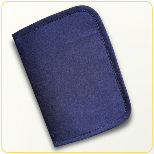 Cloth Pouch Mini JW Ministry Organizer Tract and Invitation Holder, Navy - Green
