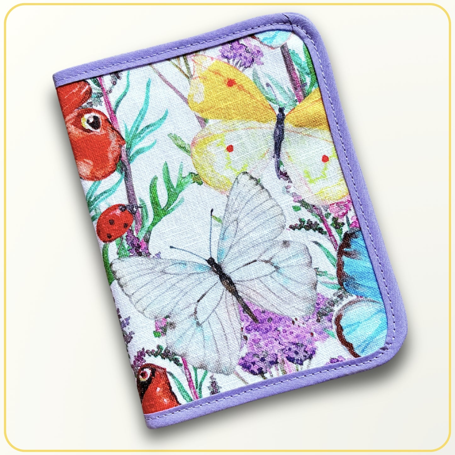 Cloth Pouch Mini JW Ministry Organizer, Tract and Invitation Holder, Floral Butterfly Print