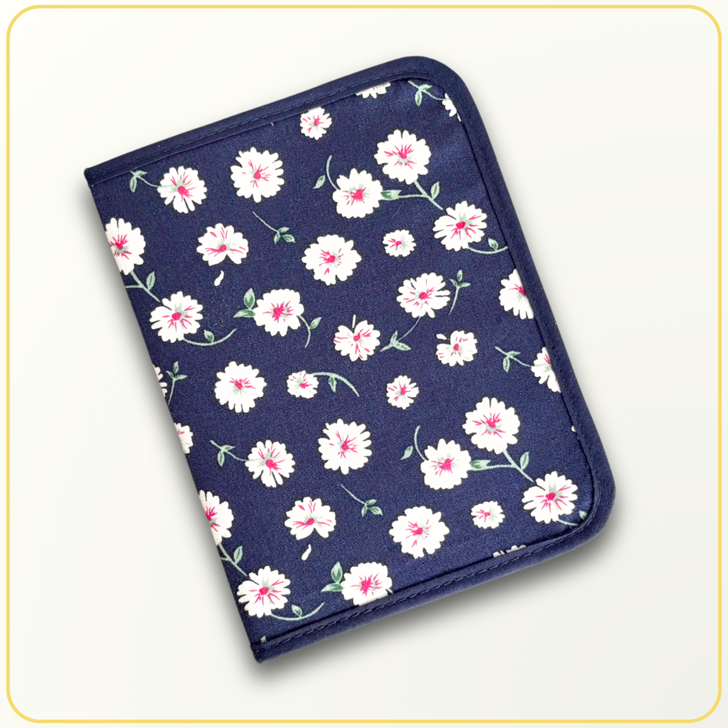 Cloth Pouch Mini JW Ministry Organizer, Tract and Invitation Holder, Daisy Flower, Red Gingham Inside