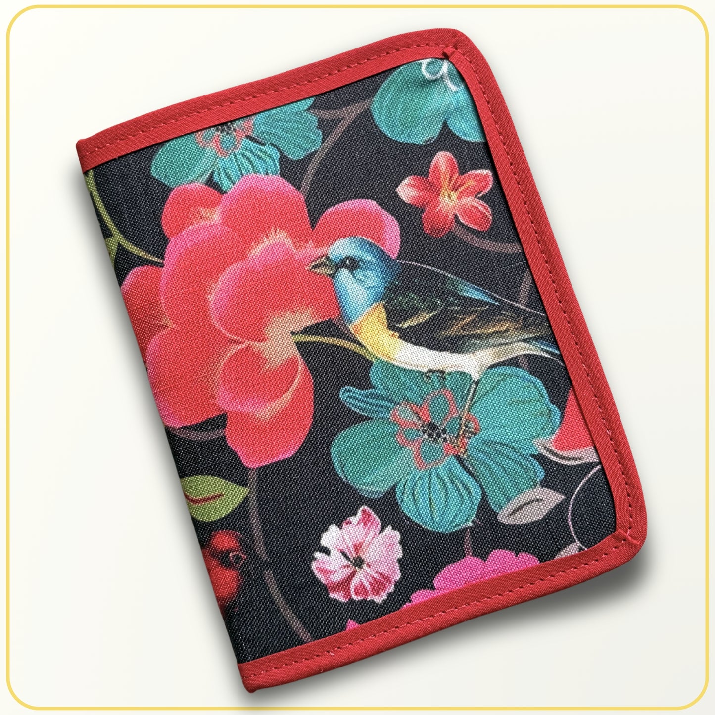 Cloth Pouch JW Mini Tract and Invitation Holder, Botanical print