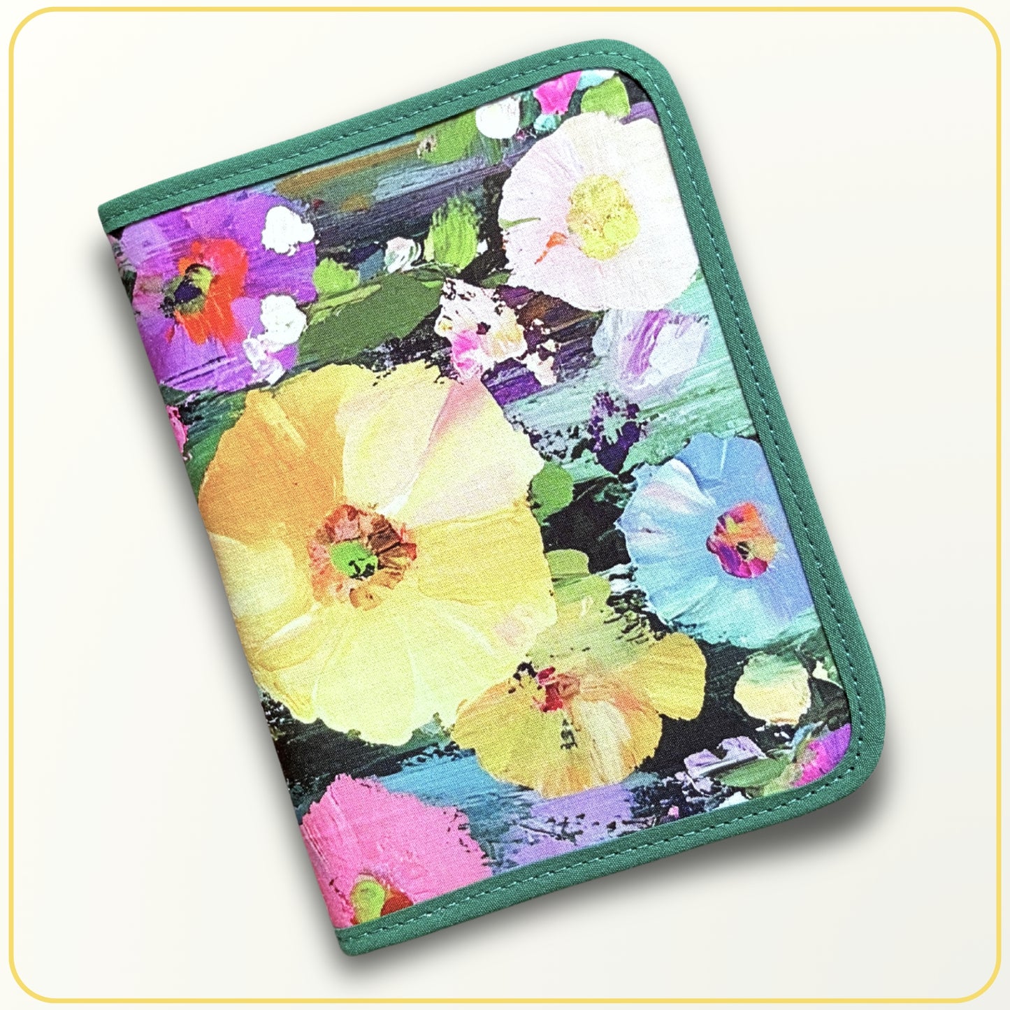 Cloth Pouch JW Mini Ministry Organizer, Tract and Invitation Holder, Watercolor Floral