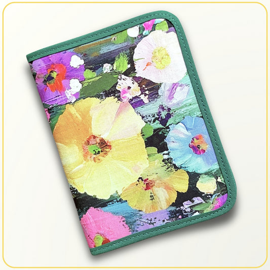 Cloth Pouch JW Mini Ministry Organizer, Tract and Invitation Holder, Watercolor Floral