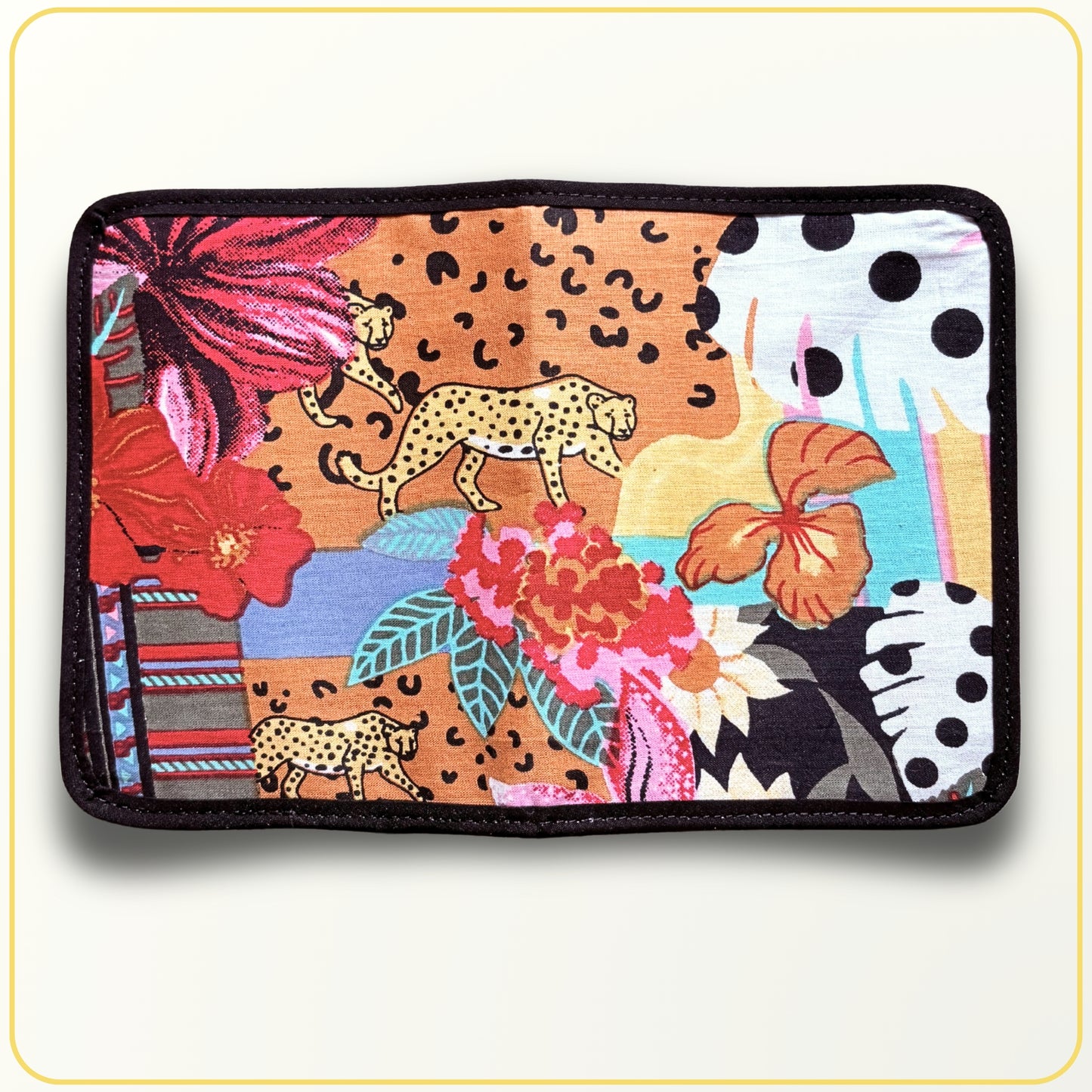 Cloth Pouch JW Mini Tract and Invitation Holder, Ministry bag organizer, Funky Botanical Print