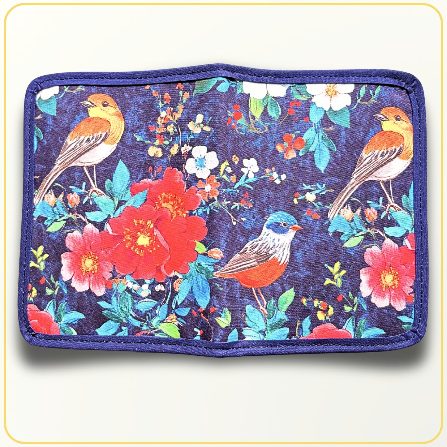 Cloth Pouch Mini JW Ministry Organizer, Tract and Invitation Holder, Blue Bird