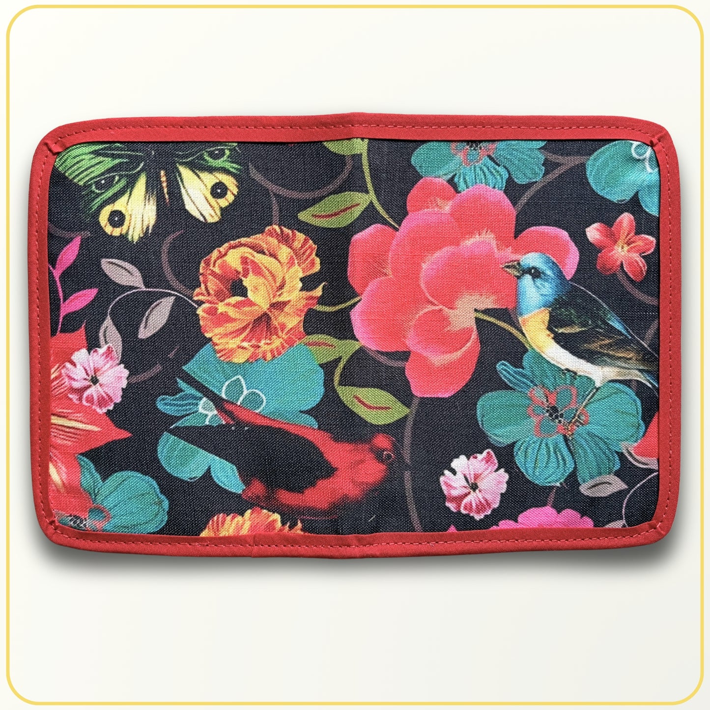 Cloth Pouch JW Mini Tract and Invitation Holder, Botanical print