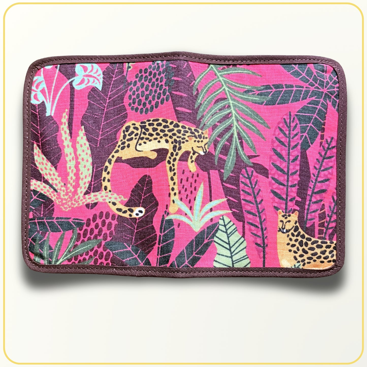 Cloth Pouch Mini JW Tract and Invitation Holder, Tropical jungle pattern