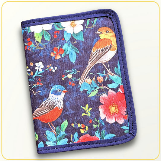 Cloth Pouch Mini JW Ministry Organizer, Tract and Invitation Holder, Blue Bird