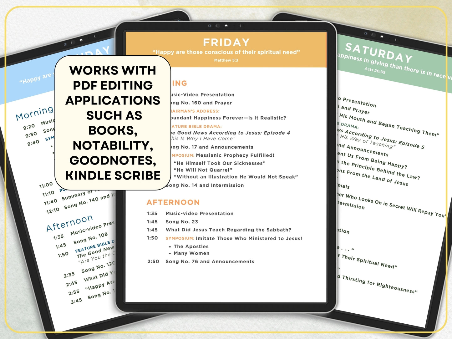 Eternal Happiness 2026 Convention Digital Notebook for Notability and Good Notes Instant Download