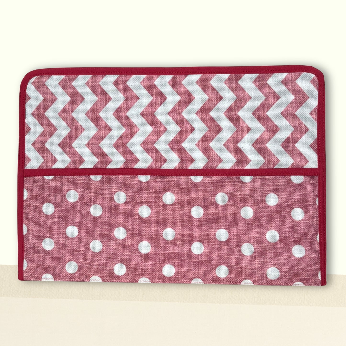 Rasberry Chevron & Polka Dot Ministry Magazine Sleeve – Field Service Organizer (7.5” x 10.5”)