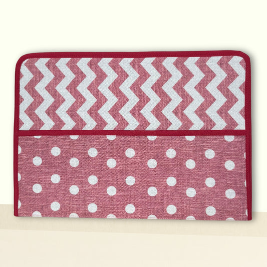 Rasberry Chevron & Polka Dot Ministry Magazine Sleeve – Field Service Organizer (7.5” x 10.5”)